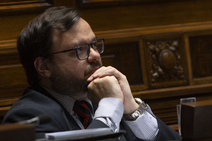 Felipe Schipani, durante una sesión de la Cámara de Diputados (archivo, setiembre de 2024). · Foto: Ernesto Ryan