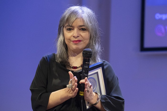 Mariana Enriquez, el 16 de setiembre, en el teatro Solís. · Foto: Alessandro Maradei