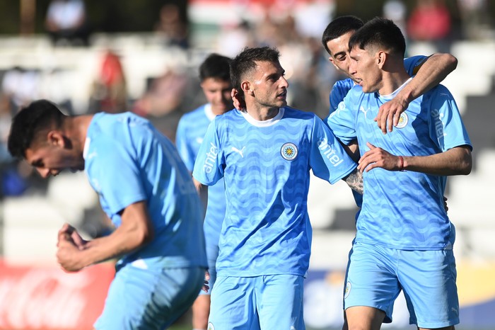 Diego Guzmán, de Montevideo City Torque , tras convertir el primer gol de su equipo frente a Colón, el 17 de setiembre, en el Parque Viera. · Foto: Alessandro Maradei