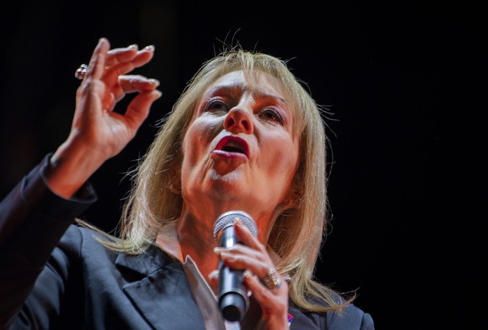 Carolina Cosse, ayer, en Colonia. · Foto: Ignacio Dotti