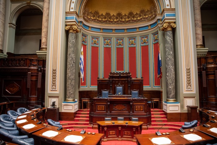 Cámara de Senadores, en el Palacio Legislativo. · Foto: Martín Varela Umpiérrez