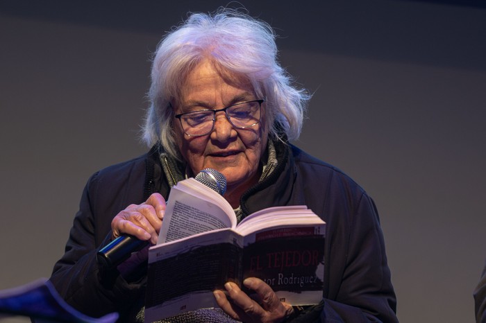 Lucía Topolansky, el 24 de setiembre, en el teatro El Galpón. · Foto: Mara Quintero