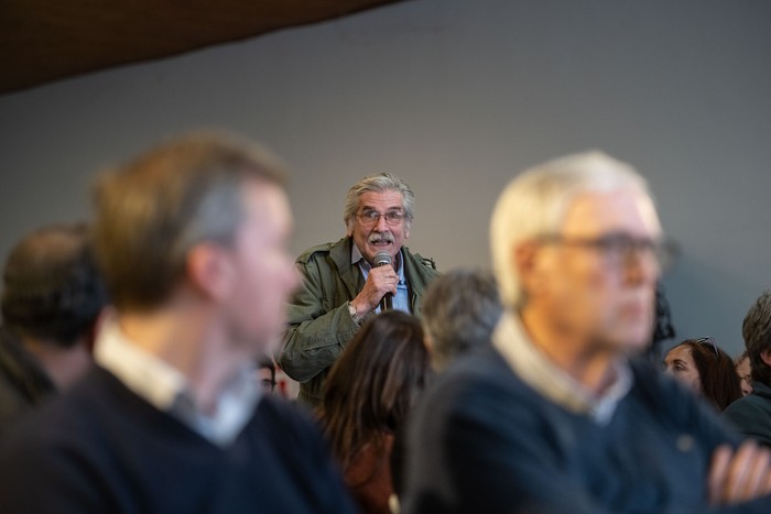 Durante la audiencia, el 3 de octubre, en Rafael Perazza. · Foto: Mara Quintero