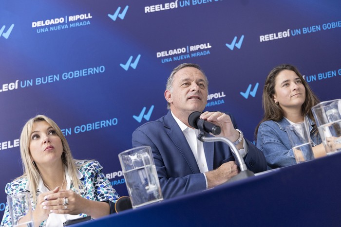 Valeria Ripoll, Álvaro Delgado y Matilde Antía, el 3 de octubre, · Foto: Ernesto Ryan