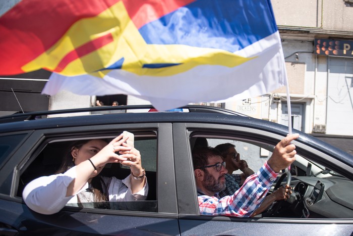 Fernando Pereira, durante la Caravana por la Victoria (archivo, octubre de 2024). · Foto: Gianni Schiaffarino