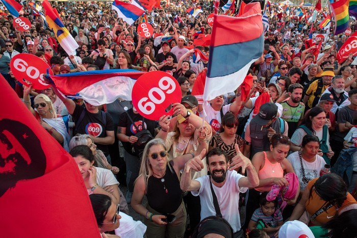 Durante el acto de cierre de campaña de la lista 609, en Montevideo (archivo, octubre de 2024). · Foto: Martín Varela Umpiérrez