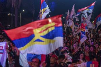 Simpatizantes del Frente Amplio. · Foto: Martín Varela Umpiérrez