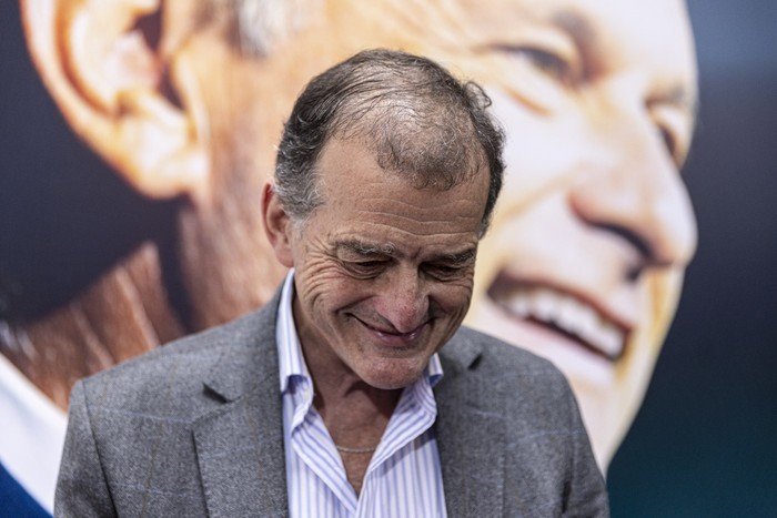 Guido Manini Ríos, durante la presentación del programa de gobierno de la coalición multicolor. · Foto: Ernesto Ryan