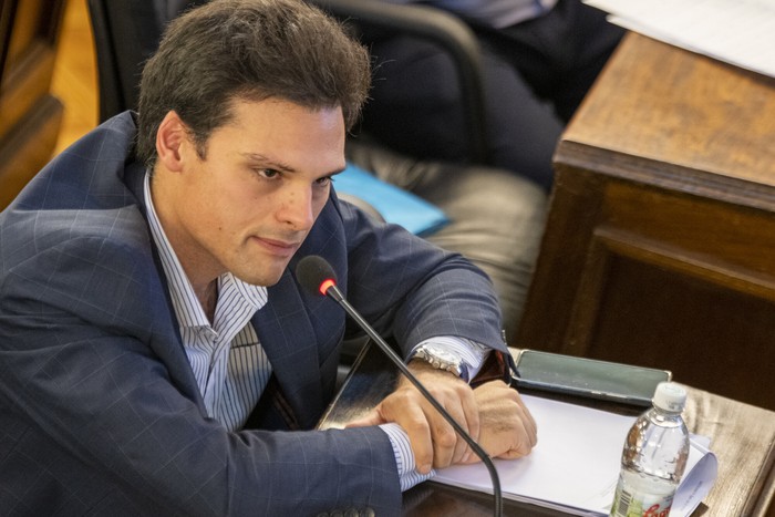 José Manuel Arenas, durante la sesión de la Junta Departamental de Colonia (archivo, noviembre de 2024). · Foto: Ignacio Dotti