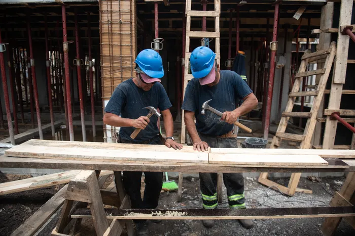 Obra de cooperativa de vivienda por ayuda mutua. Foto: Gianni Schiaffarino (archivo, noviembre de 2024)