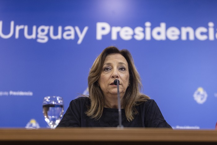 Mónica Bottero durante la conferencia de Inmujeres. · Foto: Ernesto Ryan