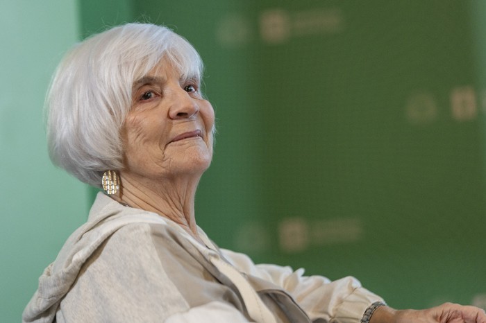 Rosario Aguirre el día en que fue declarada Ciudadana Ilustre, el 28 de noviembre de 2024. · Foto: Rodrigo Viera Amaral