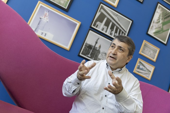 Hernán Soto, el 4 de diciembre, en el hotel Regency en Pocitos. · Foto: Ernesto Ryan