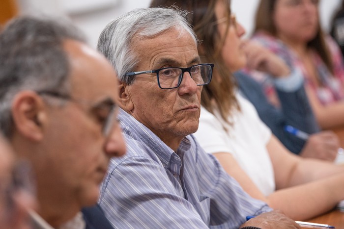 Juan Castillo, durante una reunión (archivo, diciembre de 2024). · Foto: Gianni Schiaffarino