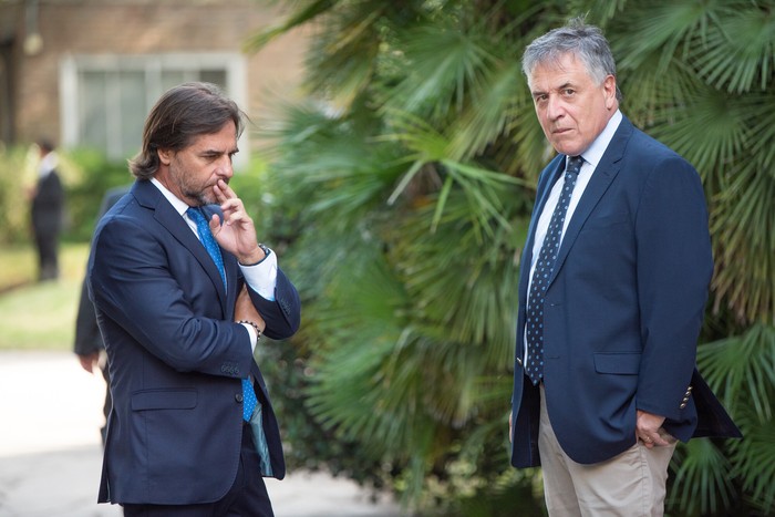 Luis Lacalle Pou y Omar Paganini. · Foto: Gianni Schiaffarino