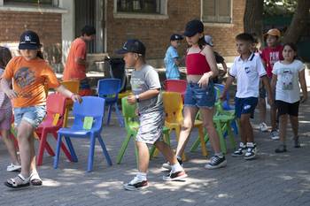 Lanzamiento del programa Escuelas de Verano en la escuela de Villa García. · Foto: Alessandro Maradei