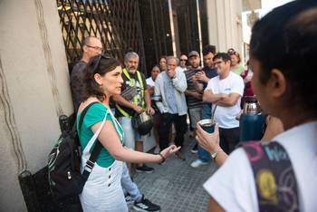 Zoya Franco, secretaria general de SIMA, ayer, en la Dinatra. · Foto: Gianni Schiaffarino