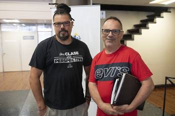 Pedro Toledo y Mario Hernández, de la FTIL (archivo, enero de 2025). · Foto: Alessandro Maradei