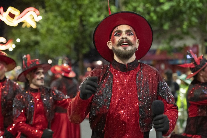 Parodistas Caballeros, el 24 de enero, durante el Desfile Inaugural de Carnaval. · Foto: Alessandro Maradei