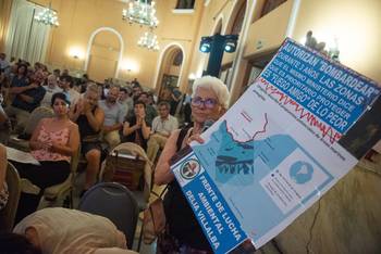 Audiencia pública por prospección sísmica. Archivo, febrero de 2025. · Foto: Gianni Schiaffarino