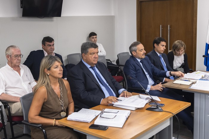 Audiencia por el caso de estafa de Conexión Ganadera, el 17 de febrero, en la sede de la Suprema Corte de Justicia. · Foto: Ernesto Ryan