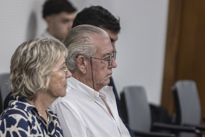 Ana Iewdiukow y Pablo Carrasco durante la audiencia, el 17 de febrero. · Foto: Ernesto Ryan