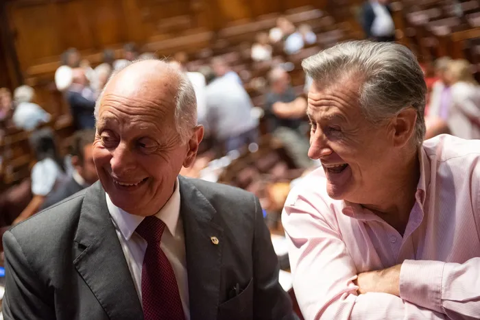 Gustavo Salle y Gabriel Gurméndez (archivo, 2025). · Foto: Gianni Schiaffarino