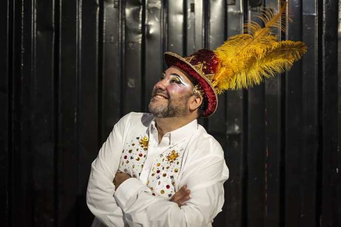 Marcelo Bornio, previo a la actuación de Carambola, en el Teatro de Verano. Foto: Diego Vila.