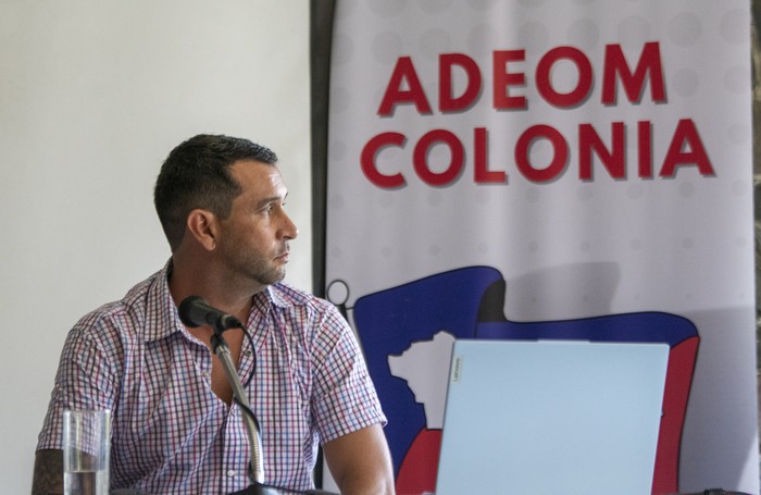 Nicolás Piñeiro, presidente de Adeom Colonia (archivo, maro de 2025). · Foto: Ignacio Dotti