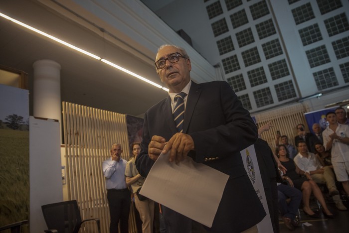 Alfredo Fratti, durante el acto en que asumió su cargo, el 6 de marzo. · Foto: Martín Varela Umpiérrez