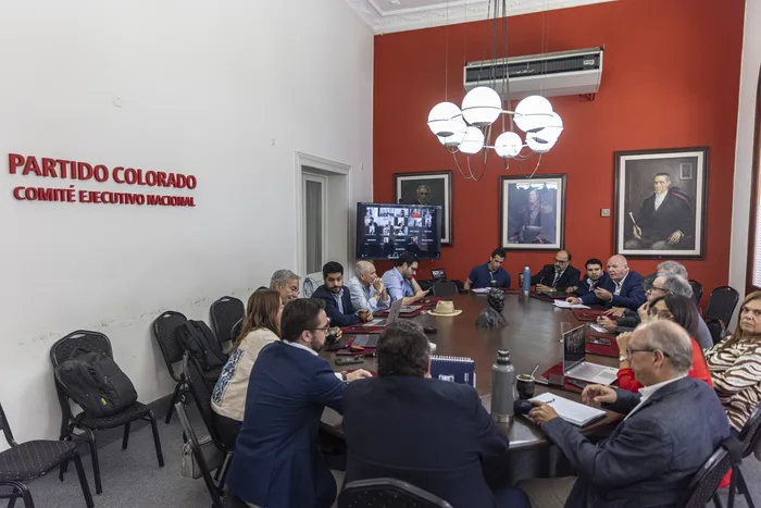 Consejo Ejecutivo Nacional del Partido Colorado, en la Casa del Partido (archivo, marzo de 2025). · Foto: Ernesto Ryan