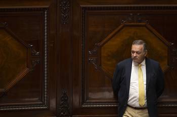 Álvaro Delgado en el Palacio Legislativo (archivo, marzo de 2025). · Foto: Ernesto Ryan