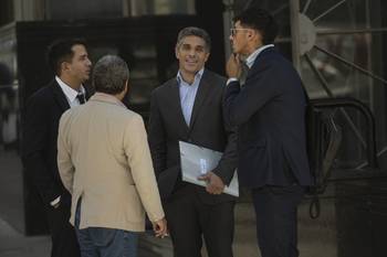 Abogados de las víctimas del accidente de Cutcsa en la rambla de Pocitos, luego de reunirse con fiscalía. · Foto: Mara Quintero