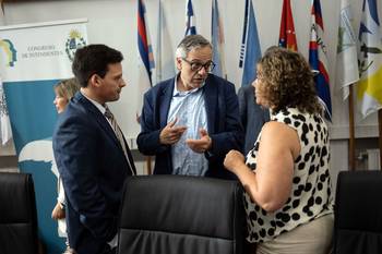 Rodrigo Arim en el Congreso de Intendentes. · Foto: Mara Quintero