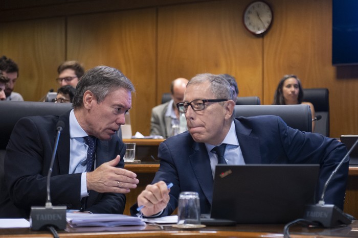 Martín Vallcorba y Gabriel Oddone (archivo, abril de 2024). · Foto: Alessandro Maradei