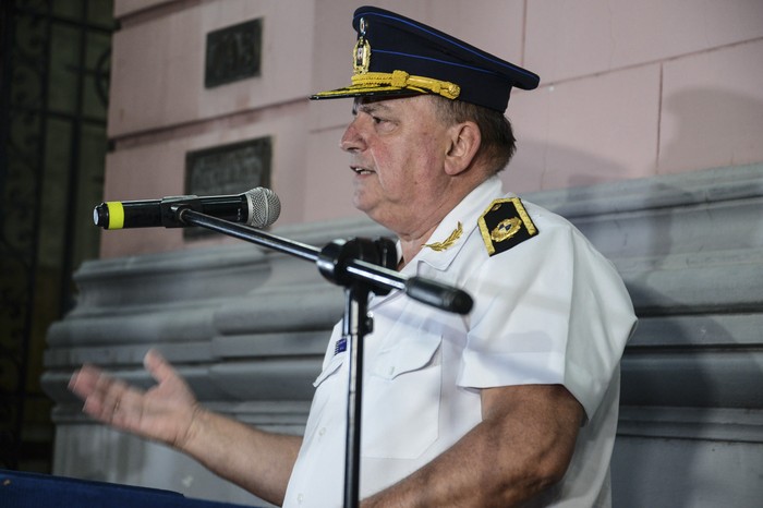 Víctor Trezza durante el acto en que asumió su cargo al frente de la Jefatura de Maldonado. (archivo, marzo de 2025) · Foto: Natalia Ayala