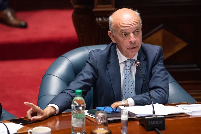 Javier García durante una sesión de la Cámara de Senadores (archivo, 2025). · Foto: Gianni Schiaffarino