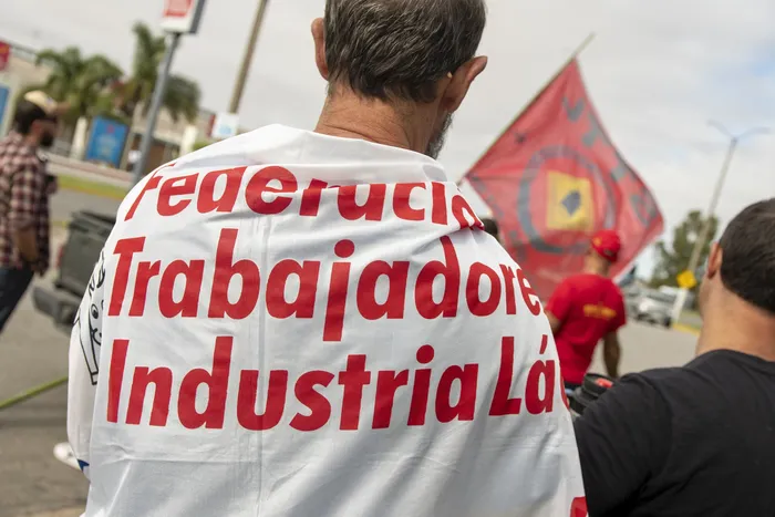 Durante una movilización de la FTIL (archivo, 2025). · Foto: Ignacio Dotti