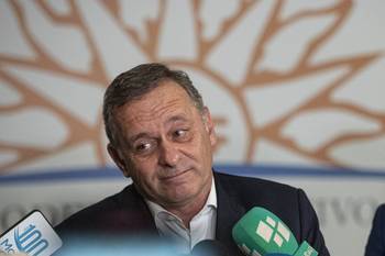 Álvaro Delgado, el 29 de abril, en el Parlamento. · Foto: Alessandro Maradei