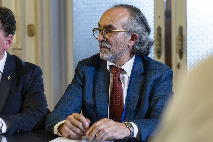 Mario Cardama, el 11 de abril, en el Ministerio de Defensa. · Foto: Rodrigo Viera Amaral