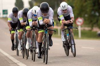 Vinicius Rangel del el Swift Pro Cycling, en la Vuelta del Uruguay. · Foto: Juan Manuel Alborés