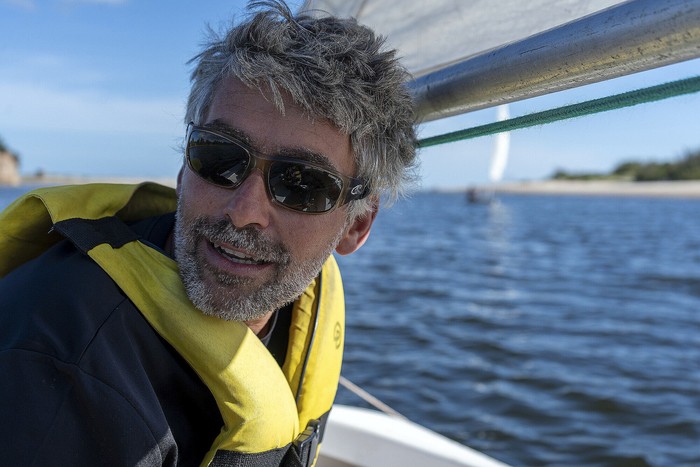 Richard Hernandez, director de la escuela Nautica La Flotante en el balneario Jaureguiberri , · Foto: Natalia Rovira
