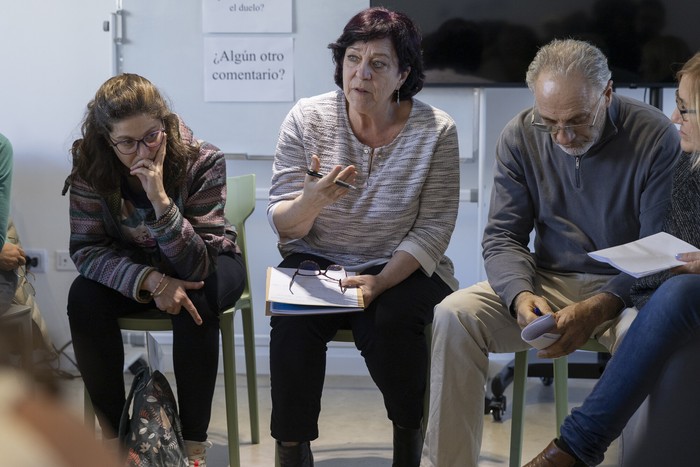 Cristina Blanco, el 26 de abril, durante el Encuentro Nacional de Supervivientes del Suicidio. · Foto: Rodrigo Viera Amaral