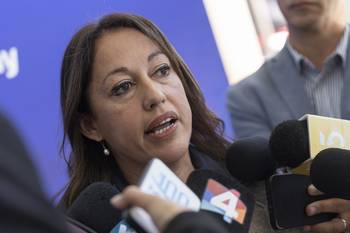 La ministra de Industria, Energía y Minería, Fernanda Cardona, el lunes 28 de abril. · Foto: Rodrigo Viera Amaral