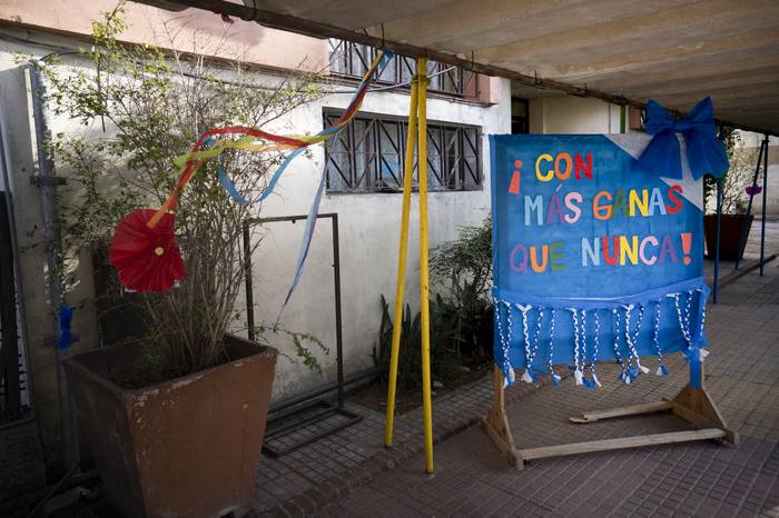 Escuela N° 219, Olympia Fernández, en Malvín (archivo, junio de 2020). · Foto: Mariana Greif