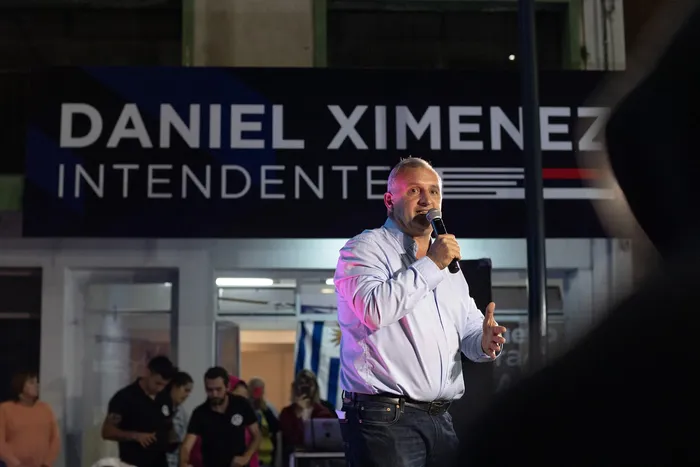 Daniel Ximénez, en Plaza Libertad, en Minas. (archivo, 2025) · Foto: Fernando Morán