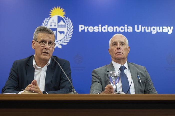 Jorge Díaz y Carlos Negro en conferencia de prensa. · Foto: Alessandro Maradei