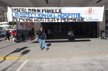 Hospital de Clínicas, el 6 de junio, en Montevideo. · Foto: Alessandro Maradei