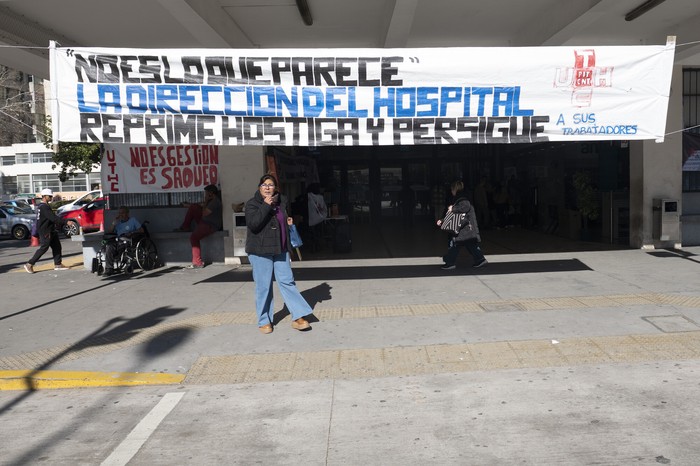 Hospital de Clínicas, el 6 de junio, en Montevideo. · Foto: Alessandro Maradei