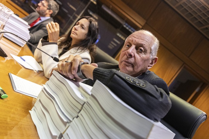 Nicolle y Gustavo Salle, el 11 de junio, en el Parlamento. · Foto: Ernesto Ryan